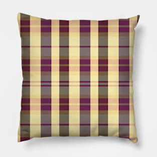 Sunset and Sunrise Aesthetic Evander 1 Hand Drawn Textured Plaid Pattern Pillow