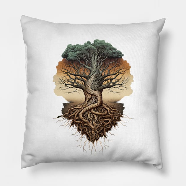 Strong nature: Majestic Foliage Pillow by Arthur Attire