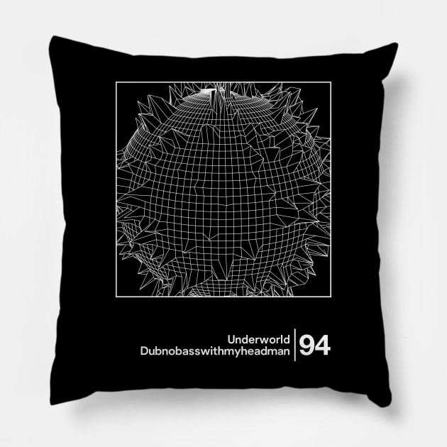 Underworld - Dubnobasswithmyheadman / Minimal Style Graphic Artwork Design Pillow by saudade