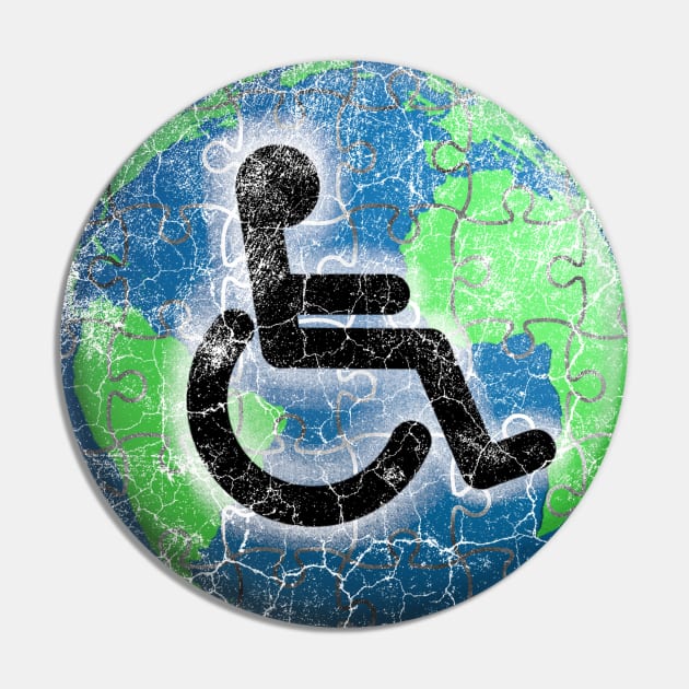 Disability Universal Awareness Pin by chiinta