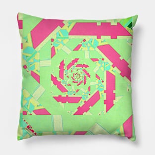 Glitch Spiral 02 Pillow