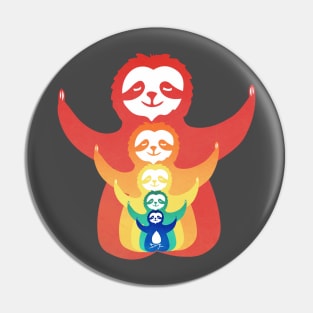 Rainbow Sloth Pin