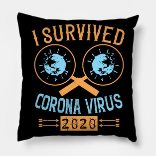 I Survived Corona Virus 2020 Pillow