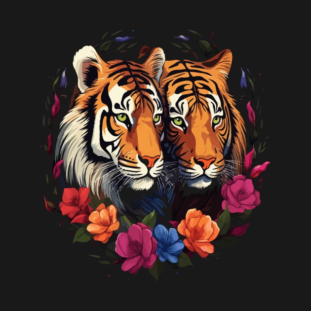 Siberian Tiger Couple Valentine by JH Mart