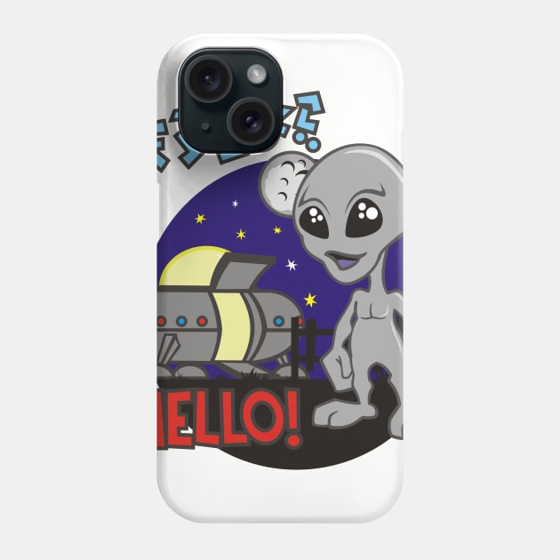 Benny the Alien - Hello! Phone Case by MBK