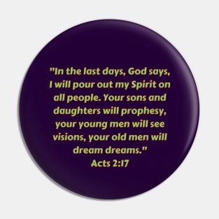 Bible Verse Acts 2:17 Pin