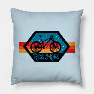 Ride More Bike Vintage Pillow