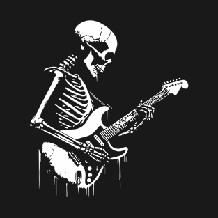 skeleton plays rock music T-Shirt