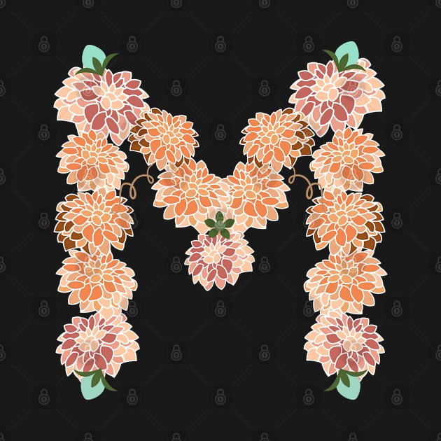 Letter M Floral by CTstudio