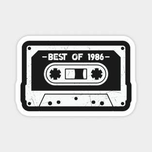 Best of 1986 Retro Cassette Tape 1986 Birthday Magnet