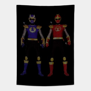 NAVY THUNDER RANGER & CRIMSON THUNDER RANGER POWER RANGERS NINJA STORM Tapestry