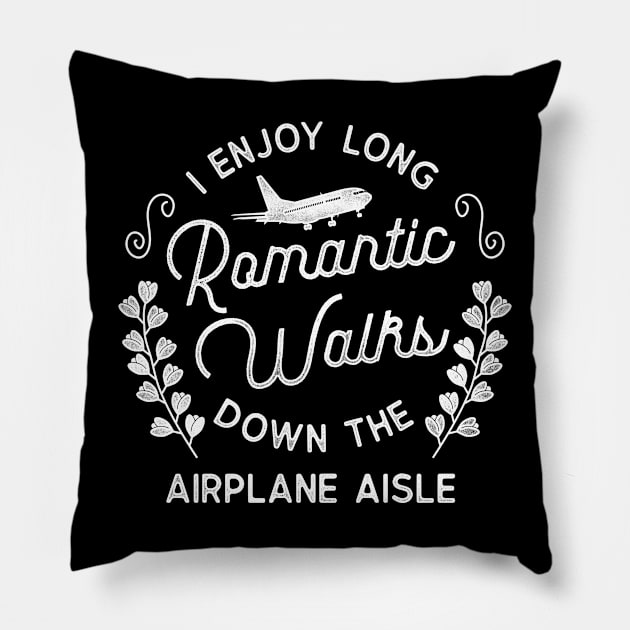 Stewardess Flight Attendant Hostess Romantic Airplane Aisle Pillow by merchmafia