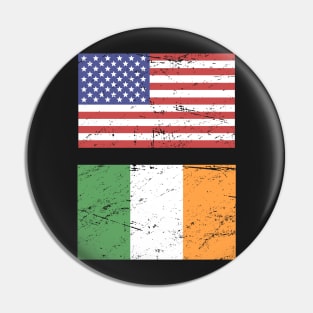 United States Flag & Republic Of Ireland Flag Pin