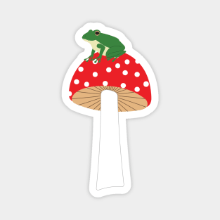 Frog on a mushroom Magnet