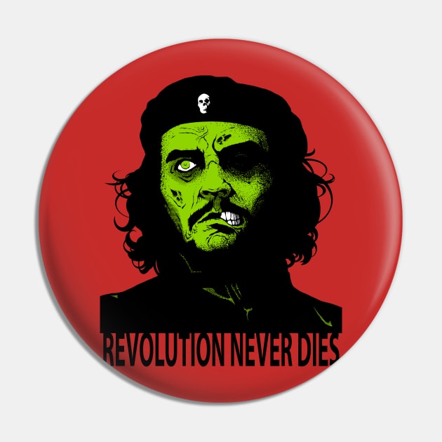 Zombie Revolution Che Guevara Pin by DeadMonkeyShop