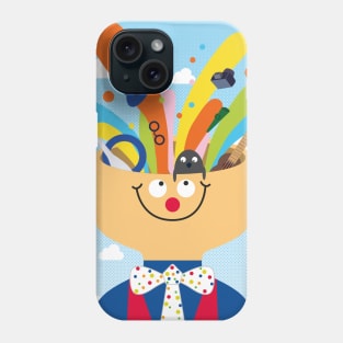 ilustracion retrato clown flam Phone Case