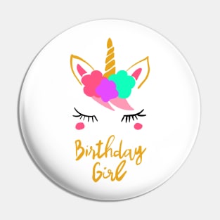 Birthday Girl Unicorn Pin