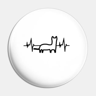 Women girls ermine heartbeat ECG motif Pin