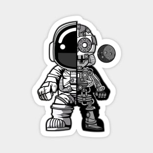 Astronaut Half Robot Magnet