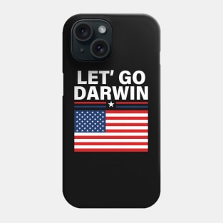 Lets Go Drawing Funny Sarcastic Left Political American Flag Phone Case