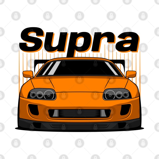 JDM Orange Supra by GoldenTuners