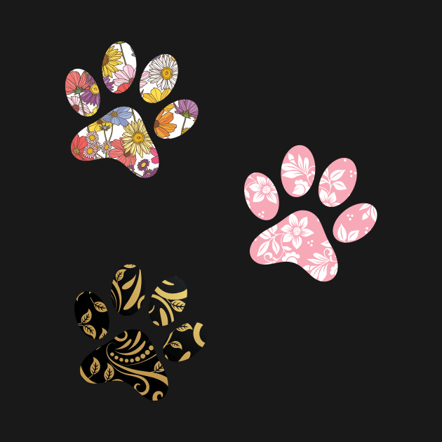 Floral Paw Trio by Ras-man93