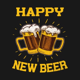 Happy New Beer Funny Happy New Year T-Shirt