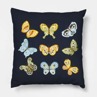 fantastic butterflies hand drawn Pillow