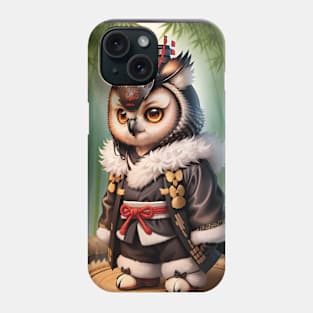 A Cute Samurai Owl Phone Case