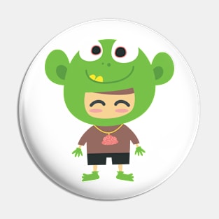 cute kawaii zombie character Pin