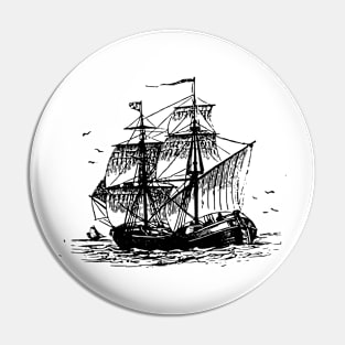 t-shirt sailboat Pin