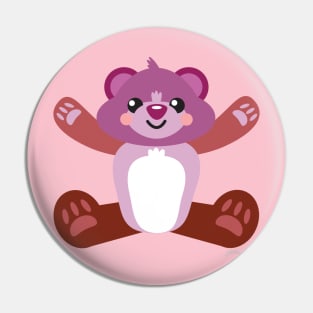 Lesbian Pride Flag Teddy Bear Pin