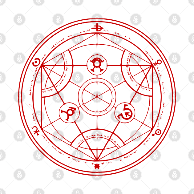 Full Metal Alchemist Circle by BlackWhiteRed