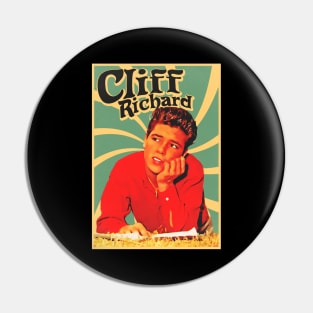 Cliff Richard // Vintage 1960s Fan Design Pin