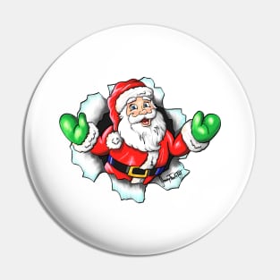 Happy Christmas Santa Breaks Out Pin