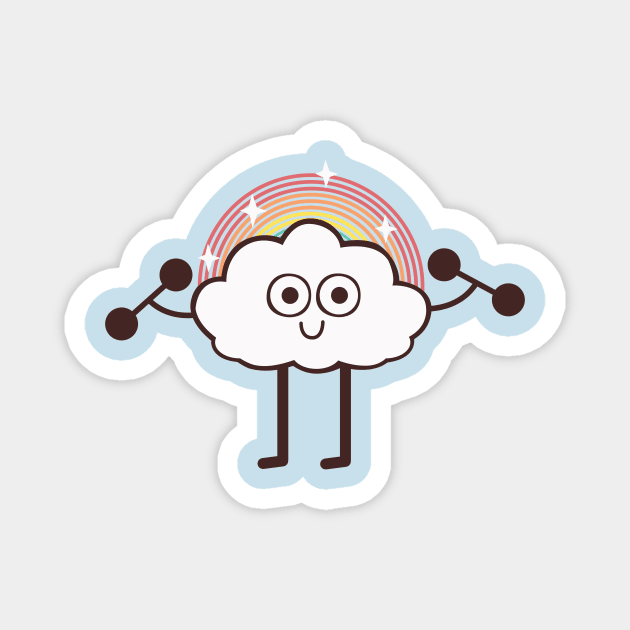 cloud workout Magnet by teemarket