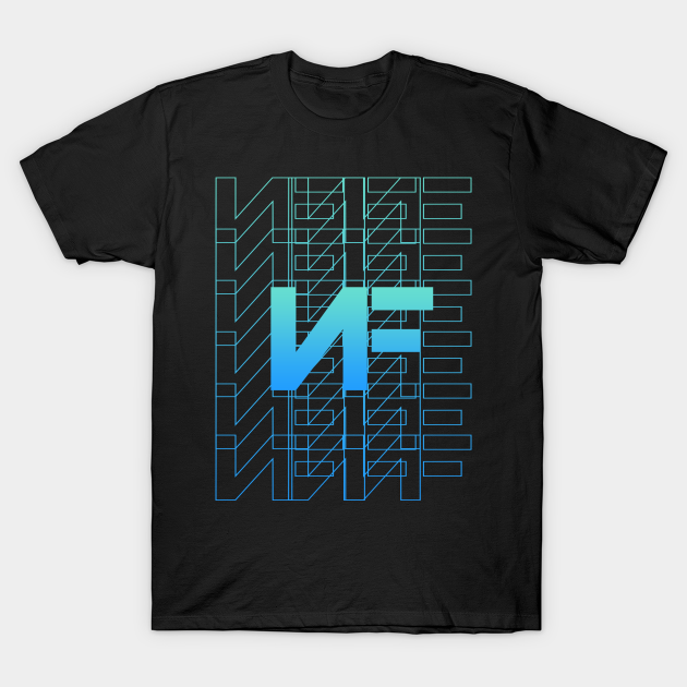 nf logo blue - Nf Rapper - T-Shirt