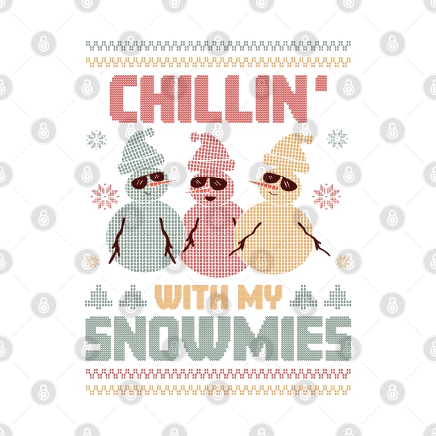 Retro Frosty Trio: Chillin' with My Snowmies by ThriceCursedPod