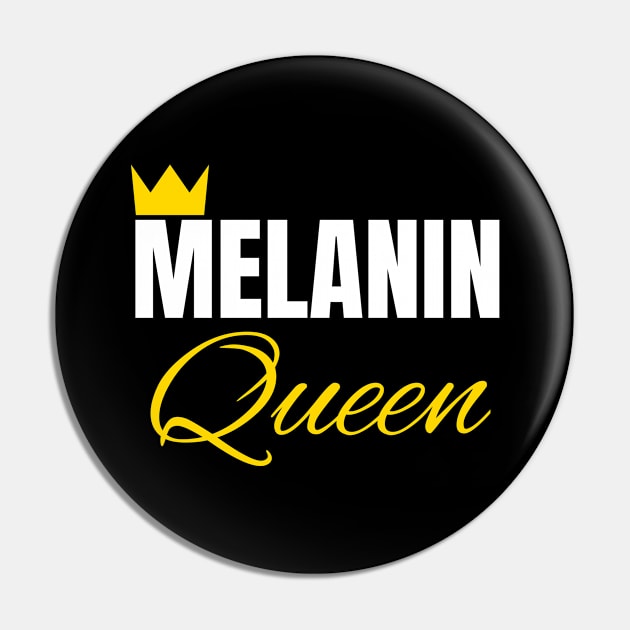 Melanin Queen, Black History, African American, for Black Women Pin by UrbanLifeApparel