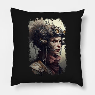 Alien Women Empress Warrior of Ferocious Envy Punk Pillow