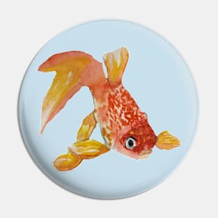 Orange swimming goldfish! Pin