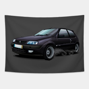 Citroen Saxo Illustration - Black Tapestry