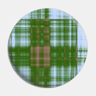 Modern western plaid in green and blue Pin