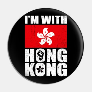 I'm With Hong Kong support the protest fight for freedom Pin