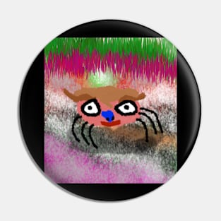 painting of weird spider in grass Pin