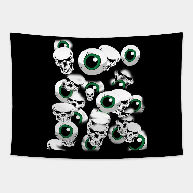 Skull with eyeys Tapestry by Morox00