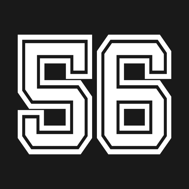 Number 56 for a sports team, group, or community T-Shirt by DariBangAngga