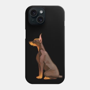 BROWN DOBERMAN DOG CUTE Phone Case