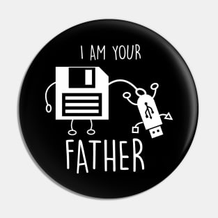 Cute & Funny USB Floppy Disk I Am Your Father Pun Pin