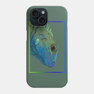 Blue-green Iguana Phone Case